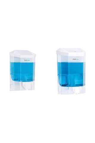 Maxiflow Tekli Plastik Şeffaf Sıvı Sabunluk 500 Ml Krom