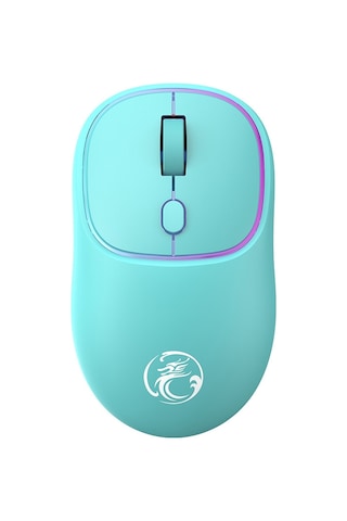 İmıce W-618 Şarj Edilebilir 4 Düğme 1600 Dpı 2.4ghz Bilgisayar Pc Dizüstü Bilgisayar İçin Bluetooth Sessiz Kablosuz Fare Mavi Diğer