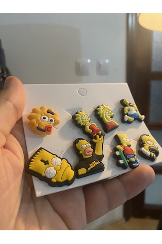 Her Şey Nota Acousticworld Simpson Crocks Terlik Süsü Jibbitz Crocs Aksesuarı 8 Adet