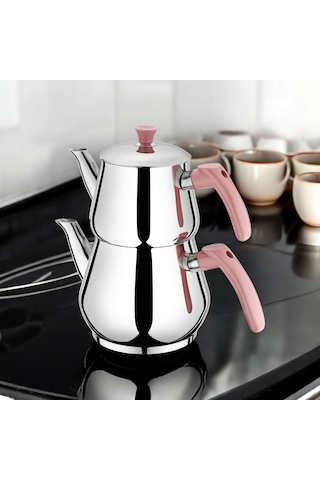 Viola Aile Boy Piramit Paslanmaz Çelik Çaydanlık 1,7lt/2,7 Lt