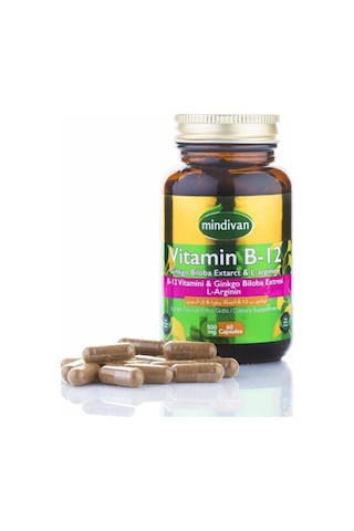Mindivan B12 Vitamini -Ginko Bloba Eki -L Arginin