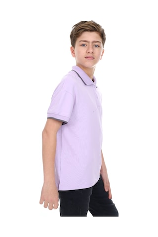 Toontoy Kids Toontoy Erkek Çocuk Polo Yaka Kolu Baskılı Tişört Lila