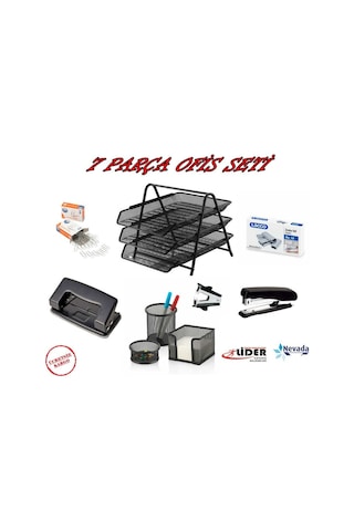 7 Parça Masa Üstü Ofis Seti