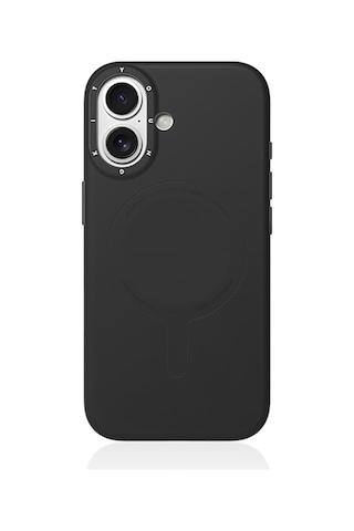 Apple Uyumlu iPhone 17 Kılıf M-safe Şarj Özellikli Youngkit Morandi Serisi Kapak Siyah Siyah