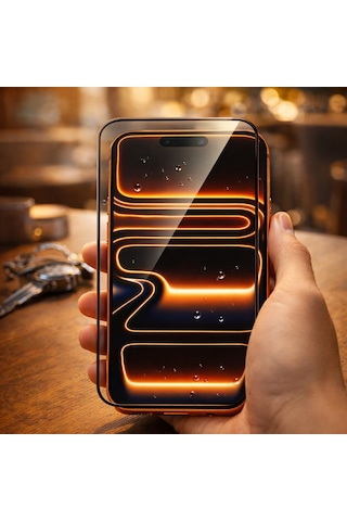 Apple iPhone 17 Pro Uyumlu Anti Statik Ekran Koruyucu Toz Tutmayan Kırılmaz Cam