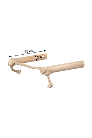 X-perk Ağaç İpli Kuş Tüneği Jüt Halatlı Tünek 2 Li Set Boy 15 Cm Çap 20 Mm