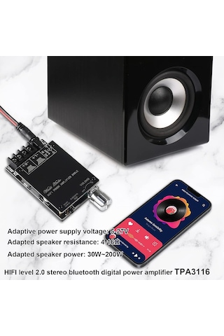 Zk-502c Bluetooth 5.0 Amplifikatör Kartı, 100w Ses Amfi Kartı Çift Kanallı Dc8-24v, Parolasız Evdeki Pasif Hoparl