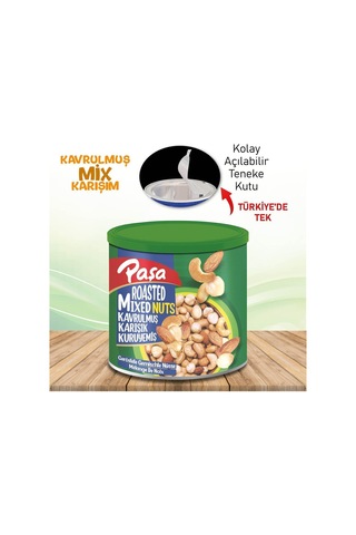 Paşa Kuruyemiş Kavrulmuş Karışık Kuruyemiş Teneke Kutu 8 x 150 G