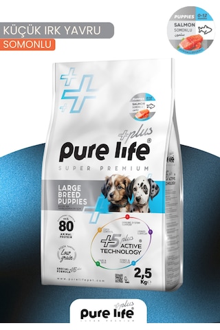 Purelife Plus Somonlu Büyük Irk Yavru Köpek Maması 2500 G