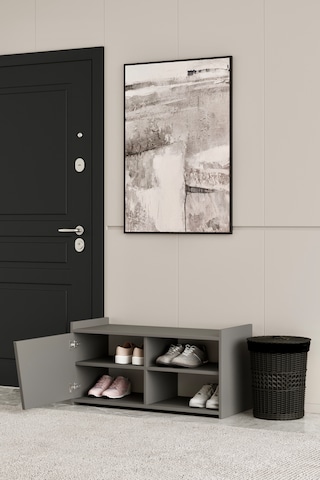 Hera 95 Cm Ayakkabılık 100% Mdf Gri