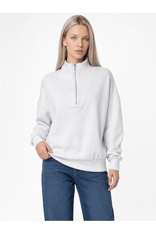 LOFT Loose Fit Kadın Sweatshirt Lf2042392 Q1.v1 Beyaz