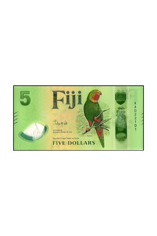 Fiji 5 Dolar 2026 Polymer P 125, Kağıt Para Çil Unc Koleksiyon Para
