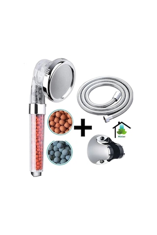 Mintev Filtreli Arıtmalı Boncuklu Set Su Tasarruflu Eco Duş Başlığı Krom Hortum Ve Mafsal Diğer
