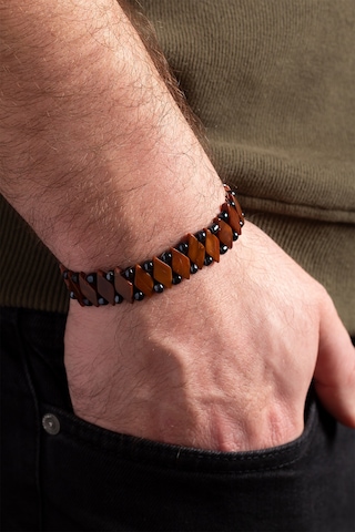 Unisex Kuka Bileklik, Ağaç Bileklik, Retro Kuka Bileklik, Doğal Bileklik Kahverengi 2