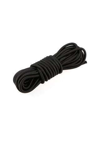 Neevoyu Siyah 4mm Lateksli Kayık Kordonu - Çantalar Ve Eşyaları Sabitlemek İçin Esnek Lastik Telli İp