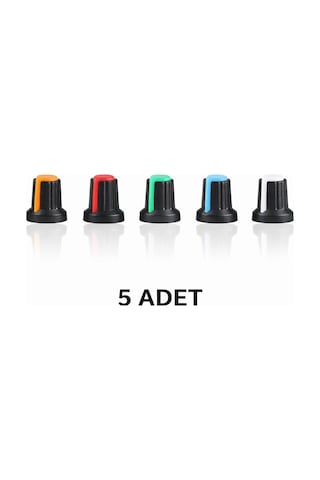 5 Adet Plastik Pot Başlığı 6mm Potansiyometre Rotary Enkoder Ses