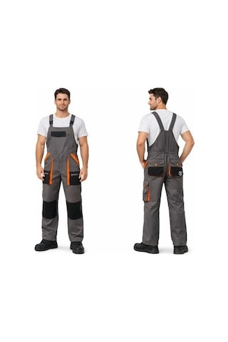 Work Pro Gri - Siyah Bahçıvan Tulum