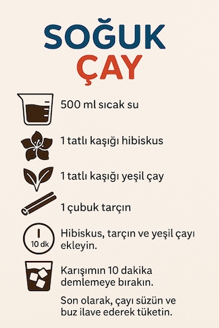Bitki Çayı Seti Hibiskus Çayı Yeşil Çay Tarçın Çubuk Soğuk Çay Için Bitki Çayı Seti