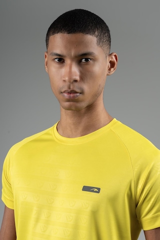 Maraton Regular Erkek Bisiklet Yaka Sarı T-shirt Sarı