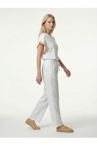 Xint Beyaz %100 Keten Oversize Pantolon 201317