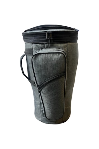 Darbuka Kılıfı Gri Keten Soft Case Profesyonel Kalın Çanta