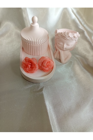 Pembe Bohem Çiçek Küpe
