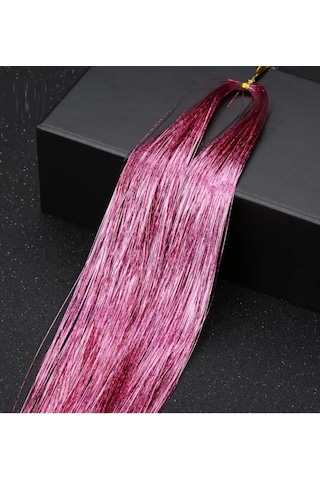 Hb Tasarım Pembe Hair Tinsel Saç Simi 50-55 Cm, Tek Ebat, Estva2211prk, Renkli