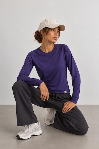 Alexandergardi Kadın Activewear Bisiklet Yaka Üst Mor