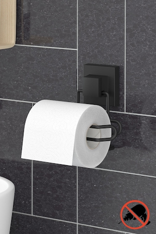 Tekno-Tel EF271 Easyfıx Yapışkanlı Tuvalet Kağıtlık Mat Siyah