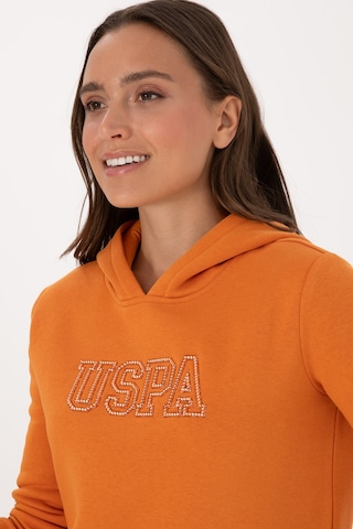 U.S. Polo Assn. Kadın Bakır Şardonlu Kapüşonlu Basic Sweatshirt 50313566-VR182