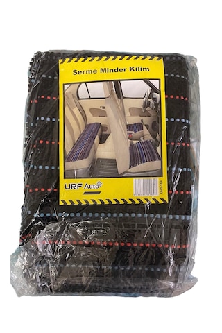 Oto Koltuk Serme Kilim 3 Lü Takım Kırmızı & Mavi Çizgili