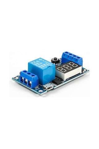 Zaman Ayarlı Geciktirmeli Röle Kartı Led Ekran 6-30V Micro USB Girişli