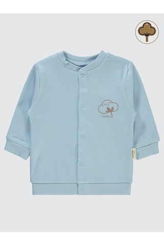 Civil Baby Bebek Organik Hırka 1-12 Ay Mavi Mavi