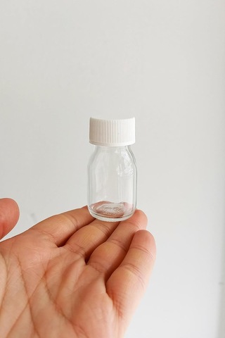 Lexroo 30 Ml Sızdırmaz Kapaklı Şeffaf Shot Şişesi 30 Cc Ginger Şat Beyaz Cam Şişe 6 Adet