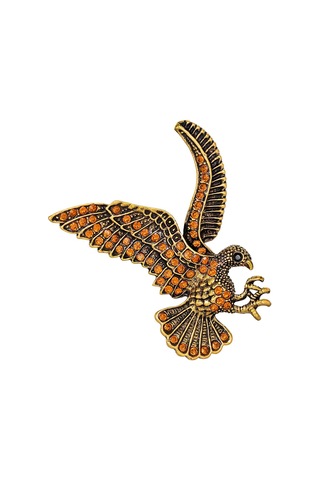 Rhinestones İle Eagle Broş - Mücevher Yapımı Veya Moda Aksesuarları İçin Vivid Kuş Pimi Çok Renkli