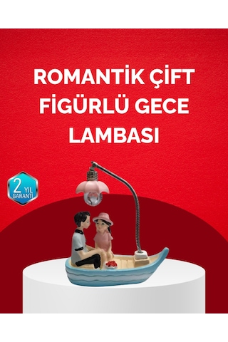 Sevgililer Günü İçin Romantik Çift Figürlü Dekoratif Gece Lambası