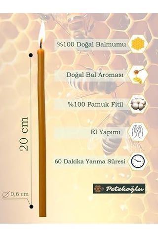 50 Adet Mum Petekoğlu Dilek Mumu Petek Uzun Parti Nişan Düğün Ritüel Doğum Günü Mum Siyah