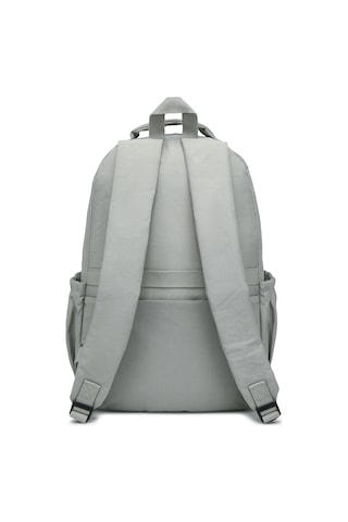 Smart Bags Büyük Boy Laptop Bölmeli Çok Cepli Su Geçirmez Krınkıl Kumaş Lise Okul Çantası Buz Gri