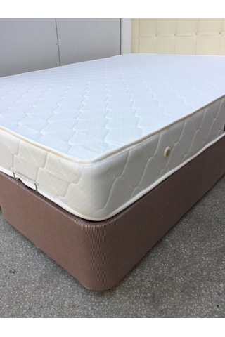 Baza Ort Yatak Başlık Standart Silin Kumaş Çelik 150 200 Krem Suni Deri Başlık