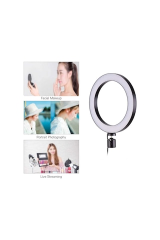Kilifone - Canlı Yayın Işıklı Tripod Ring Light Ct-001 - Siyah - T13685