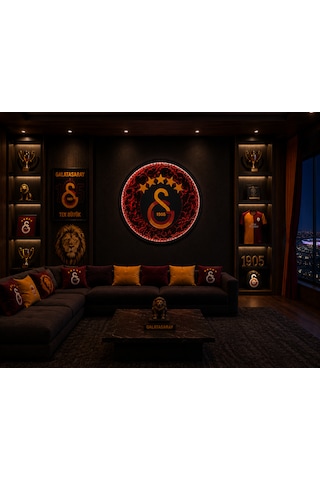 Galatasaray Dokulu Led Işıklı Ay Tablosu