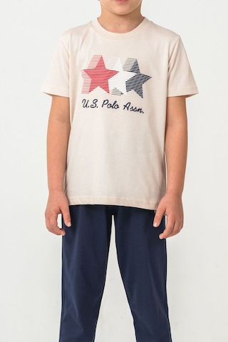 U.S. Polo Assn. U.s. Polo Assn. Erkek Çocuk Beyaz Pijama Takım Us2441-c-v2