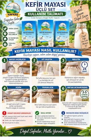 Kefir Mayası Kafkas Doğal Canlı Tane Maya Probiyotik