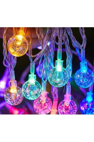 Dekoratif Kristal Top Gün Işığı Led Işık - 5 Metre 28 Led Renkli