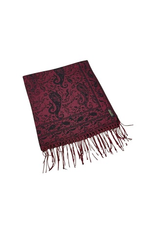 Mim Eşarp Kalın Kışlık Paşmina Şal 75x190 Cm Bordo