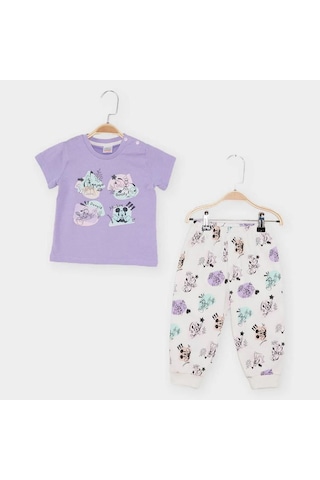 Çimpa Minnie Bebe Pijama Takımı 21789 Lila