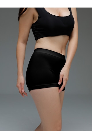 Moncorno Model Boxer Popo Şekillendirici İz Yapmayan Seamless Külot Siyah Renk Siyah