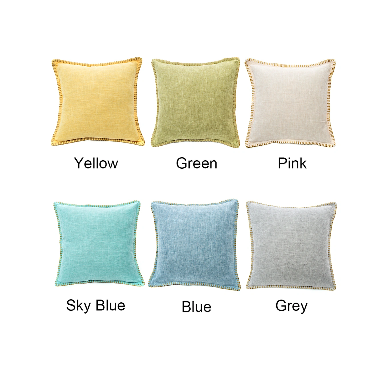 Qingmipy Pembe Keten Yastık Kılıfı 45x45 Cm - Yumuşak, Soluk, Solunumlu - Gizli Rezipro - Kırmızı, Oturma Odası, Araba Dekorasyonu Yastık Dahil Değil Pink