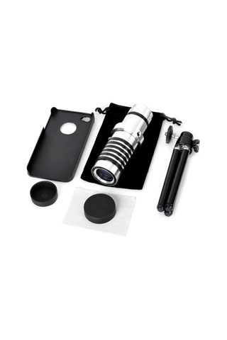Lens Apple iPhone Uyumlu 5/5s/ıphone4/4s Alüminyum 14x Optik Zoom Dürbün Tripod Set Hobi Çekim Fotoğraf Kiti