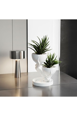 Duvera İkili Dekoratif Mini Saksı